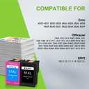 61XL Ink Cartridge Black and Color Combo Pack Replacement for HP 61 61 XL Ink Works with HP Envy 4500 4502 5530 Deskjet 10001510 2540 3000 Officejet 4635 4630 Printer (1 Black, 1 Tri-Color)