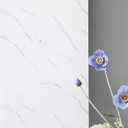 Haimin Wall Panels Peel and Stick 10 Pieces 23.6x11.8in (19.4 Sq. Ft. Coverage) Lightweight Backsplash Marble Look Tile (not Real Marble) Ideal for Kitchen Bathrooms Living Rooms Bedrooms (White-LYB)