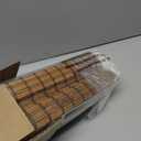 LazBlinds Cordless Blackout Bamboo Roman Shades, Room Darkening Blinds for Interior Windows, Thermal Insulated Roll Up Bamboo Blinds for Home & Patio, 35" W x 64" H, Penang Teak