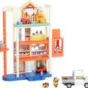 Bluey Hammerbarn Mega Kids Home Improvement Store Playset, 22, 4 Level Pretend Store with 15 Accessories and 45+ Sounds, Kids Play Market for Ages 3+