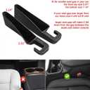 Shorter Car Seat Side Gap Filler Black Set of 2 Pack Between Car Seat Catcher Blacker Between Seat Central Console Organizer Seats Crack Gap Filler Car Seat Gap Plug with Storage Slot Seat Belt Hole