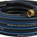 25ft Heavy Duty Garden Hose, Water Hose – 5/8" ID, 600 PSI, Hybrid Polymer, Kink-Resistant, Flexible, Durable, 3/4" GHT Solid Brass Fittings