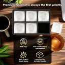 Large Silicone Ice Cube Tray with Lid & 8 Stainless Steel Whiskey Stones - Easy Release 2 Inch Square Ice Mold & Reusable Metal Chilling Rocks Set for Cocktails, Bourbon, Scotch - Gifts for Men-BLACK