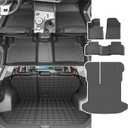 powoq Floor Mat Compatible with 2023-2025 Kia Sportage Fuel Cargo Liner with Backrest Mat TPE Replacement for 2023-2025 Kia Sportage Accessories (Trunk Mat with Backrest Mat+Floor Mat)