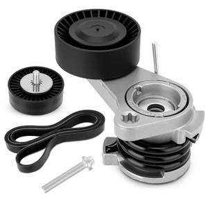 Serpentine Drive Belt Tensioner Idler Pulley Kit Compatible with BMW X3 X5 128i 325i 325xi 328i 328xi 330i 330xi 525i 525xi 528i 528xi 530i 530xi, 3.0L L6, 2006-2013, Replace# ADK0022P 11287535860