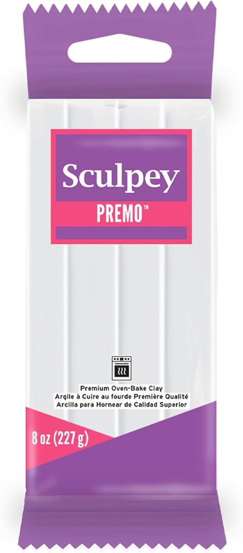 Polyform PE08 5001 Premo Sculpey Polymer Clay 8oz, White
