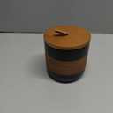 Miamolo Ceramic Jar with Lid, Coffee Container Kitchen Food Storage Jars for Spice Sugar Tea Bag, Stackable Decorative Jars for Countertop, Black & 18 fl.oz