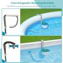 Above Ground Pool Skimmer, Wall Mount Surface Skimmer Auto Skimming Surface Leaves, Pool Maintenance Accessories, for Inflatable Collars, Tubular & Metal Frame Pools