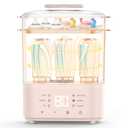 Bottle Sterilizer and Dryer, All-in-One Electric Steam Sterilizer Bottle Sanitizer for Baby Bottles, Pump Parts Accessories Newborn Essential Bottle Warmer for Breastmilk & Thaw (Pink)