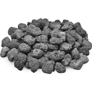 Skyflame 10LB Lava Rocks for Fire Pits, Fire Tables, Fireplaces, Garden Landscaping Decoration, Indoor and Outdoor Use, 1"-2" Natural Sizes, Black