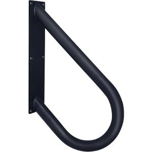 HouseAid Industrial Pipe Handrail for 1-2 Step Stairs, Farmhouse Stair Hand Railing Grab Bars with 1-1/4 Inch Diameter Pipe, Vintage Style U-Shape Safety Handle, Wall Mounted, Matte Black