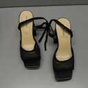 Modatope Platform Heels for Women Platform Sandals Womens Chunky Heel Open Toe Pumps Ankle Strap Womens Wedding Party Pumps Shoes (Black)7.5