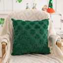 2 x St Patricks Day Pillow Covers 18x18 inch Set of 2 Green Lucky Shamrock Soft Plush Throw Pillows St Patricks Day Decorations for Bedroom Sofa Home Decor