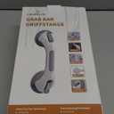 LEVERLOC Grab Bars for Bathtubs and Showers 2 Pack Suction Grab Bar, Heavy Duty 12 Inch Shower Handle Removable Handrails for Seniors and Elderly, Bathroom Safety Grip No Drilling Waterproof Silver