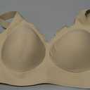 Bras for Women Supportive Wireless Push Up Bra Full Coverage No Underwire Seamless Plus Size for Older Women (Large, Skin)