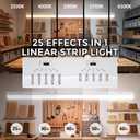 4FT LED Strip Lights 4 Packs, 60W/50W/40W/30W/25W 5CCT 0-10V Dimmable LED Linear Lights, UL Listed AC 100-277V 4' Led Shop Lights for Garage, Workshop, Storeroom, Basement, Barn, Factory, Supermarket