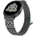 BEEXI Stainless Steel Magnetic Loop Compatible with Samsung Galaxy Watch 8 40mm 44mm/ Watch 8 Classic 46mm(2025) Women Metal Mesh Celtic Knot Dressy Strap Black