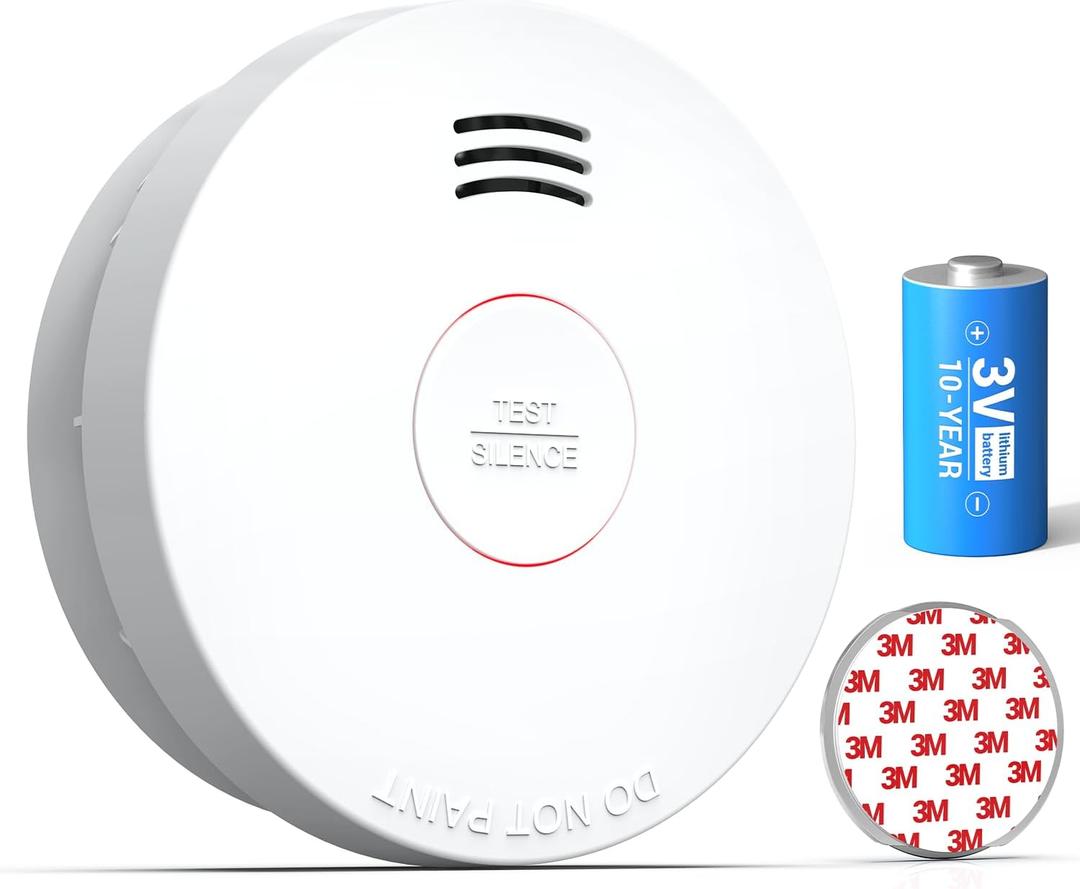 SITERWELL Smoke Detector, Smoke Detector 10 Year Battery with Photoelectric Sensor, Fire Alarm with Low Battery and Fault Warning for House and Bedroom, UL217-9th Listed, GS525A, 1 Pack SITERWELL Smoke Detector, Smoke Detector 10 Year Battery with Photoelectric Sensor, Fire Alarm with Low Battery and Fault Warning for House and Bedroom, UL217-9th Listed, GS525A, 1 Pack
