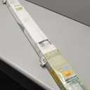 Cordless Light Filtering Mini Blind - 46 Inch Width, 64 Inch Length, 1" Slat Size - Pearl White - Cordless GII Morningstar Horizontal Windows Blinds for Interior by Achim Home Decor