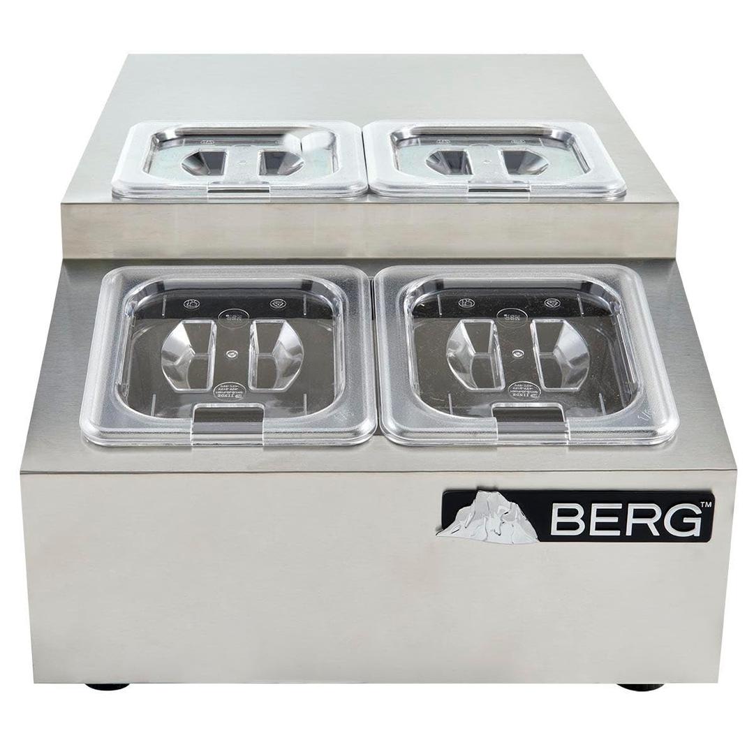 FSE 4-Pan Countertop Refrigerated Prep Station, 15" W, Stainless Steel