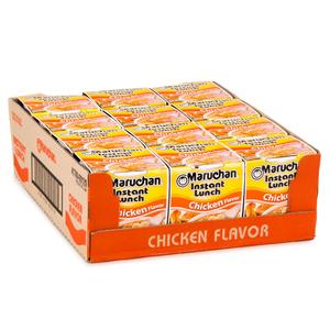 Maruchan Instant Lunch Ramen Noodles, Chicken Flavor – Japanese-Style Instant Noodle Soup, Easy Meal Ready in 3 Minutes – 2.25 Oz. (12 Pack) (EXP 09/28/26)