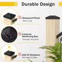 Goovilla 6x6 Post Caps Black(Actual 5.5" x 5.5"), 8 Pack Fence Post Caps with 16 Screws and Easy Installation, Sturdy Waterproof Plastic Deck Post Caps with Frosted Finishing Touch, Protect Wood Post