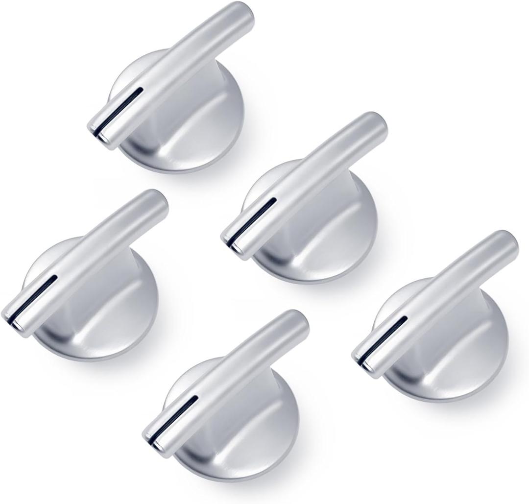 74007918 WP7737P245-60 Cooktop Stove Knobs Replacement for Jenn Air Jec8430adb Stove Range Burner Oven Knobs 7737P245-60 7737P24560 AP6011516 PS11744713 EAP11744713 74010871 Cooktop Knobs 5Pcs