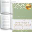 Daily Prayer Journal with Prompts | 90-Day Guided Devotional & Scripture Reflection | Bible Study and Spiritual Growth Tracker | Undated Faith Planner, 5.5x8" - Sage Green Dotted