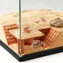 Hermit Crab Cave Hideout with Climbing Ramp | 3-in-1 Underground Tunnel & Climbing Toy for Hermit Crab Tanks | Safe Reptile & Amphibian Habitat Decorations