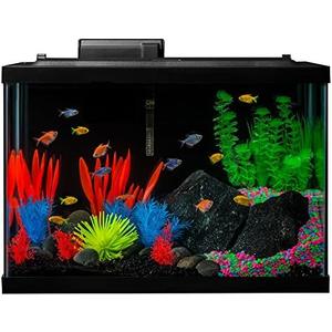 GloFish 20 Gallon Aquarium Kit with LED Lights, Decor Heater and Filter