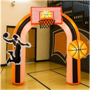 Vertintong 9 ft Giant Basket Inflation Arch for Basketball Party Decorate with 1 Blower and 5 LED Light for Basketball Team Coach Stadium