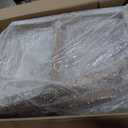 Christopher Knight Home Faritel Modern Wooden Dining Chairs Set of 2, Fabric Upholstered Kitchen Side Armchairs, Living Room Comfy Reading Chair with Curved Rattan Back, Light Ash+Beige