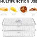 2 Layers Cheese Lunch Meat Storage Container for Fridge,Deli Food Storage Container with Lids,Refrigerator Organizers and Storage for Cheese,Cold Cuts, Bacon,Ham,Sandwich Meat Keeper