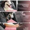 JOYTUTUS Pink Center Console Cover with Storage Bag for SUV Sedan, PU Leather Arm Rest Pad Middle Console Protector, 12.6" x 7.8" x 2.16"
