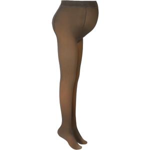 Bonuci Maternity Pantyhose Pregnancy Fleece Lined Tight Women Stretchy Opaque High Waist Legging (Translucent Gray)