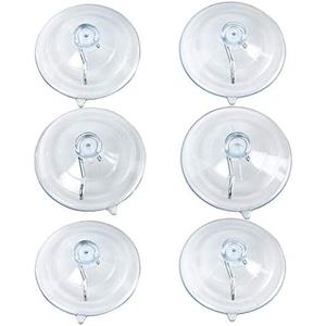BEADNOVA Suction Cup Hooks 2.5 Inches Suction Cup Hook for Window Glass Wall (6 Packs)