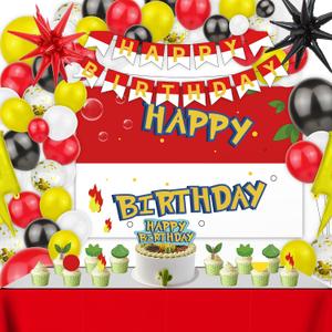 Cartoon Birthday Decorations, Party Decorations, Cartoon Birthday Party Supplies, Backdrop Banner, Balloons, Tablecloth, Cupcake Toppers, Large Cake Decorations, Table Cover