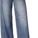 Womens French Terry Wide Leg Sweatpants Jeans Stretch Breathable Comfort Pants for Casual & Workout Y2K Clothes (Blue, M)