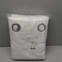 NICETOWN 100% Blackout Window Curtain Panels, Cold and Full Light Blocking Drapes with Black Liner for Nursery, 84 inches Drop Thermal Insulated Draperies (White, 2 Pieces, 52 Wide Each Panel)