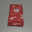 Merry Christmas Swag Valance Curtain,Snowman Xmas Tree Swag Curtains Rod Pocket Valances for Windows,Snowflake on Red Swag Topper Kitchen Valance for Bedroom/Living Room/Bathroom (28"W x 36"L (Pack of 2))