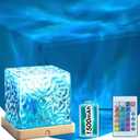 Baibaiba Ocean Wave Projector Light Rechargeable – Battery Operated Water Ripple Lamp, Cordless 16 Color Ambient Night Light for Bedroom Ceiling, Relaxation Mood Lighting Room Decor, Wireless