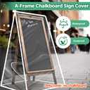 Outdoor A Frame Chalkboard Sign Cover 40 x 27 x 22 Inch Transparent Sandwich Board Waterproof Cover Indoor Outdoor for Business Large Standing Double Sided Chalkboard (Cover Only)