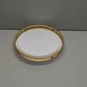 12.5 Inch LED Flush Mount Ceiling Light Fixture, 26W, Super Bright 1700 Lumens, 3 Color 3000K/4000K/5000K, Dimmable Ceiling Lamp for Bedroom Hallway Bathroom Kitchen Laundry (White Gold)