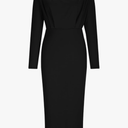 Women's High Neck Wrap Long Dress Long Sleeve Slim Fit Elegant Dresses Classy Temperament Evening Gown Party Dress XL