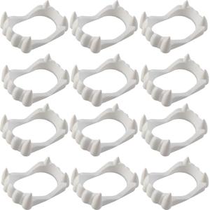 ROYHOO  12PCS Halloween Teeth Fangs Vampire Teeth for Halloween Cosplay Party Costume Accessories Decorations (White)