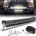 BraveWAY LED Light Bar Curved 20 Inch Single Row Offroad Lighting Driving Lightbar Spot Flood Combo Beam LED Work Light for Trucks UTV ATV SUV 4WD 4X4 Pickup