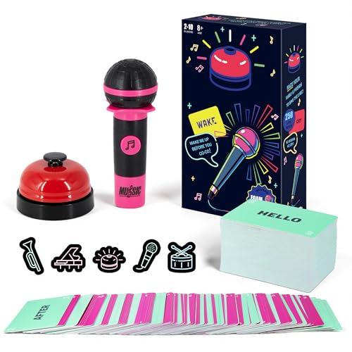 DANACNPR Party Game-Ultimate Music Trivia Challenge for 2-10 Players,New Music Version of Family Card Game,125 Lyric Cards, Microphone & Games Board,Perfect for Adults & Music Lovers Games Night