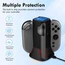 Charging Dock for 2025 Nintendo Switch 2 JoyCon Controllers, 4-Slot Charger Station for Switch 2 Joy-Con Controllers, Magnetic & Weighted Base, LED Indicators, with USB-C Cable and 2 Wirst Strap