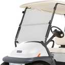 Club Car Precedent Windshield Golf Cart Windshield Club Car Windshield Replacement for 2004 and Up Models Foldable Tinted UV Protection and Impact Resistant PC Shield
