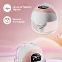Hands-Free Wearable Electric Breast Pump, 3 Modes &15 Levels,320mmHg Strong Suction,Double-Sealed Leak-Proof Flange for Baby-Like Comfort,18/20/22/24mm Adjustable Flange, Pink 2-Pack Breast Pump Set